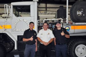 Firefighter-EMTs Jarod Marks and Hunter Davis